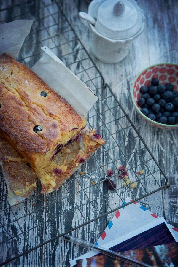 lemon blueberry polenta cake