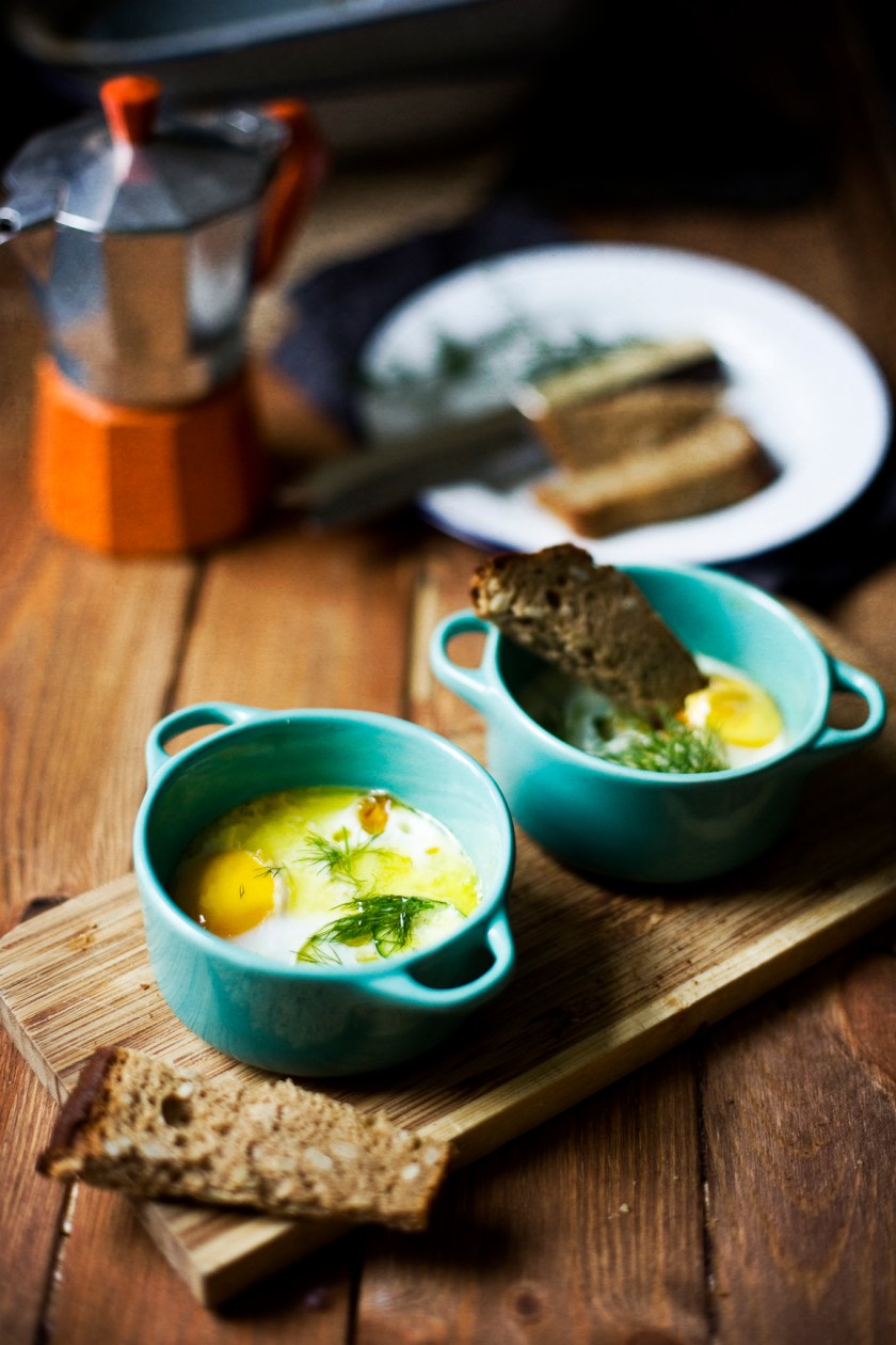 bagteæg baked eggs